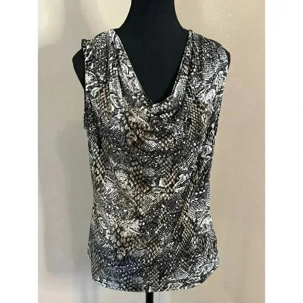 Ellen Tracy M Snakeskin Tank Top